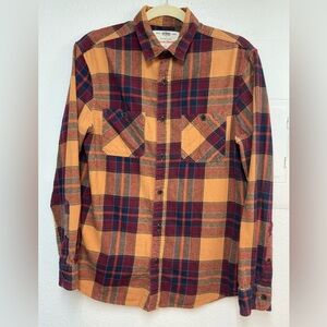 Urban Pipeline Men's Plaid Shirt - Red and Tan